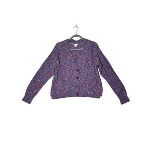 Sundance size XS cardigan button-up purple/pink oversized slouchy pockets cozy
